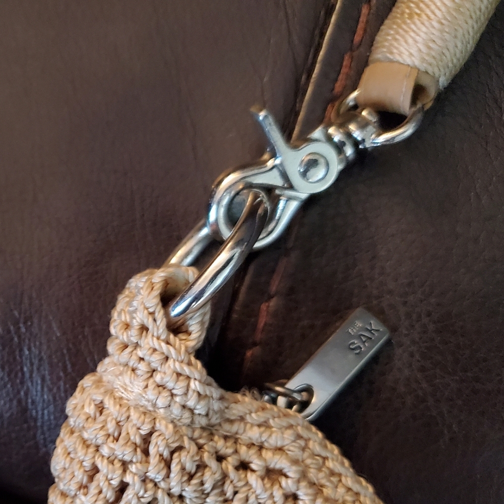 The Sak Crochet Hobo Bag in Beige - Picture 6 of 10
